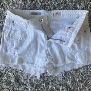 White denim shorts AG Adriano Goldschmieto